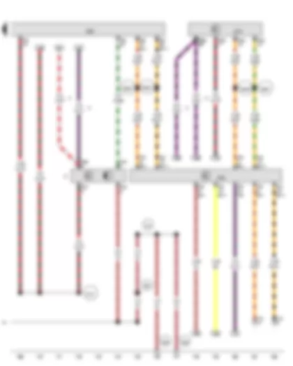 Wiring Diagram  VW EOS 2015 - Brake light switch - Data bus diagnostic interface - Engine control unit