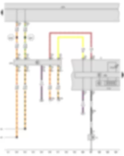 Электросхемa  VW EOS 2015 - Датчик давления масла - Диагностический интерфейс шин данных - Комбинация приборов - Контрольная лампа электропривода акселератора