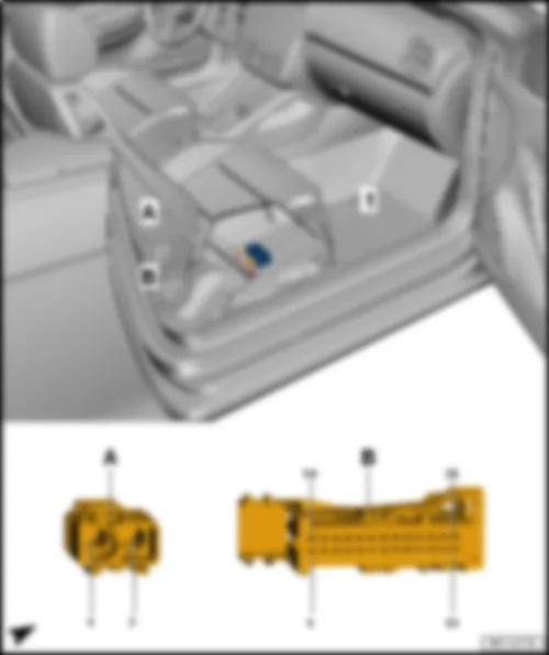 VW EOS 2015 Emergency call module control unit and communication unit J949
