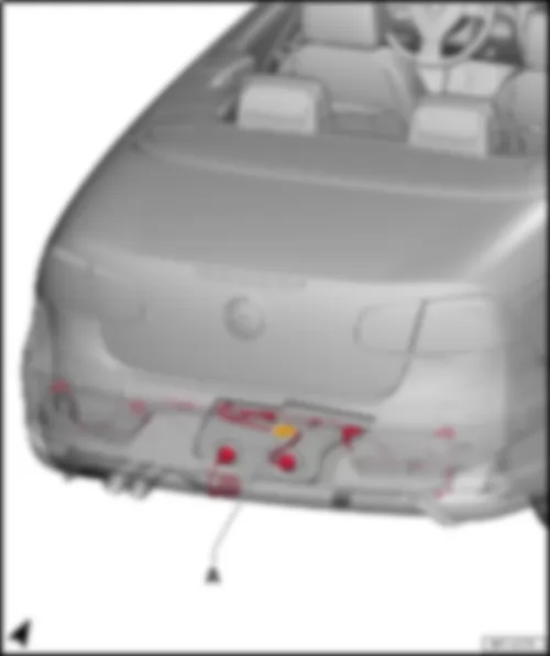 VW EOS 2015 Место соединения в моторном отсеке слева TML