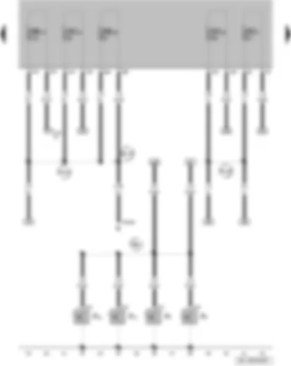 Wiring Diagram  VW FOX 2006 - Driver door contact switch - front passenger door contact switch - rear left door contact switch - rear right door contact switch