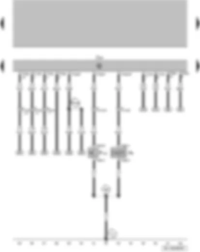 Wiring Diagram  VW FOX 2004 - Anti-theft alarm and vermin repellent system contact switch - anti-theft alarm system horn - convenience system central control unit