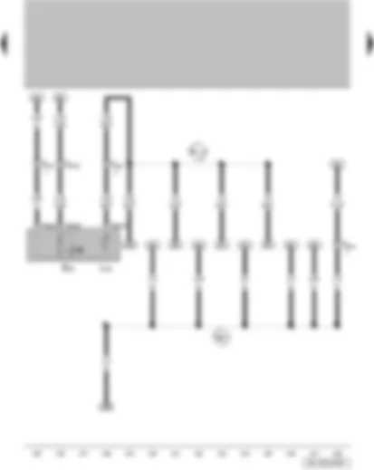 Wiring Diagram  VW FOX 2006 - Rear left window regulator switch - in door - window regulator switch illumination bulb