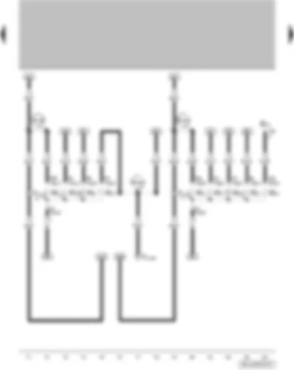 Wiring Diagram  VW FOX 2004 - Right tail light bulb - left tail light bulb - left brake light bulb - right brake light bulb - left reversing light bulb - right reversing light bulb