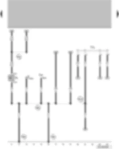 Wiring Diagram  VW FOX 2006 - Handbrake warning switch - terminal 30 wiring junction