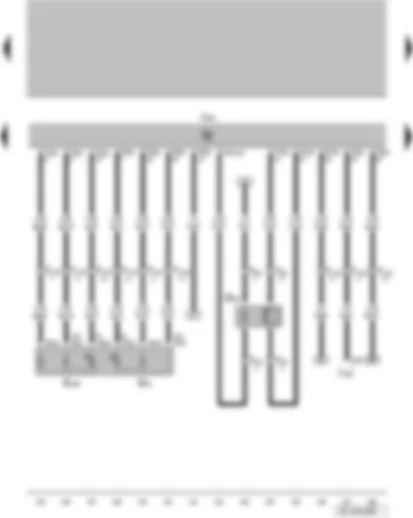 Wiring Diagram  VW FOX 2004 - Lambda probe - accelerator position sender - accelerator position sender 2 - engine control unit
