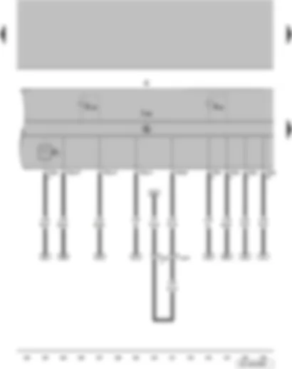 Wiring Diagram  VW FOX 2004 - Fuel gauge - control unit in dash panel insert - coolant temperature and coolant shortage warning lamp - reserve fuel warning lamp