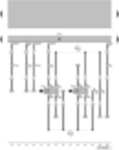Wiring Diagram  VW FOX 2004 - Radiator fan 2nd speed relay - fresh air blower and radiator fan relay - 4MV injection system control unit control unit