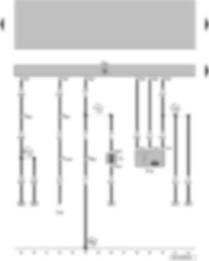 Wiring Diagram  VW FOX 2004 - Air conditioning system control unit - fresh air blower - fresh air/recirculated air flap control motor