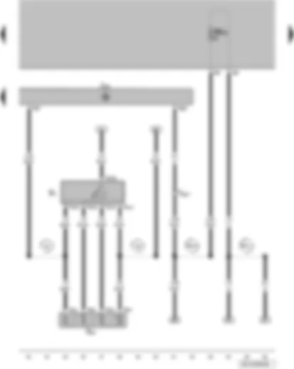 Wiring Diagram  VW FOX 2008 - Fresh air blower switch - air conditioning system control unit - fresh air blower series resistor with overheating fuse