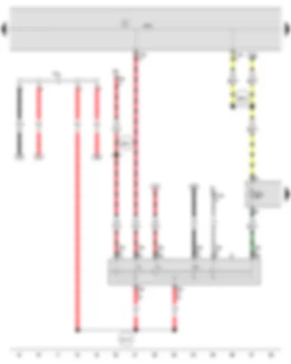 Wiring Diagram  VW FOX 2006 - Ignition/starter switch - Onboard supply control unit - Terminal 30 wiring junction