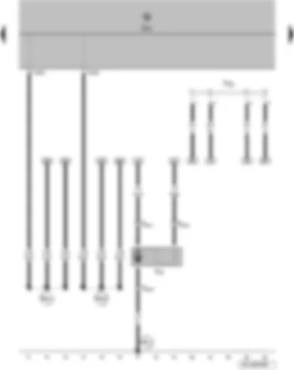 Wiring Diagram  VW FOX 2005 - Onboard supply control unit - terminal 30 wiring junction - radiator fan on right of radiator