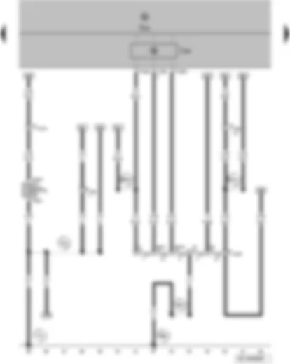 Wiring Diagram  VW FOX 2005 - Brake fluid level warning contact - onboard supply control unit - data bus diagnostic interface