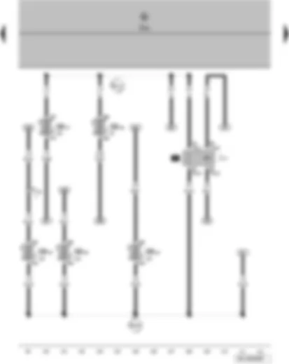 Wiring Diagram  VW FOX 2005 - Fuel pump relay - onboard power supply control unit - fuses