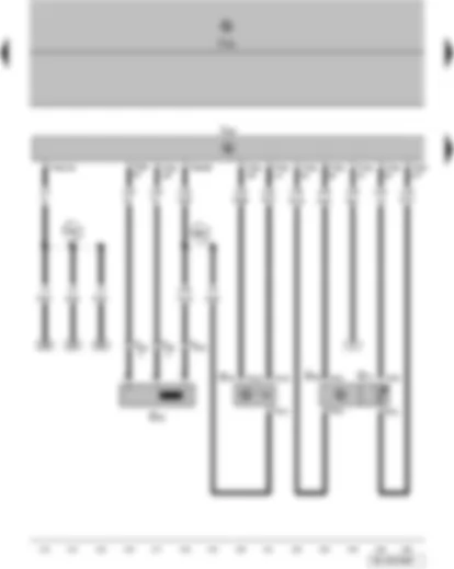 Wiring Diagram  VW FOX 2005 - Engine speed sender - Hall sender - intake air temperature sender - intake manifold pressure sender - onboard supply control unit - engine control unit