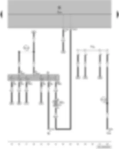 Wiring Diagram  VW FOX 2005 - Ignition/starter switch - onboard supply control unit - terminal 30 wiring junction