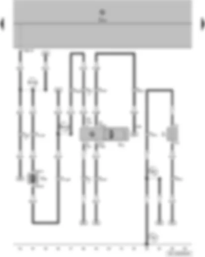 Wiring Diagram  VW FOX 2006 - Onboard supply control unit - rear window wiper motor - windscreen and rear window washer pump - heated rear window