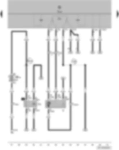 Wiring Diagram  VW FOX 2006 - Automatic intermittent wash and wipe relay - X-contact relief relay - onboard supply control unit - windscreen wiper motor