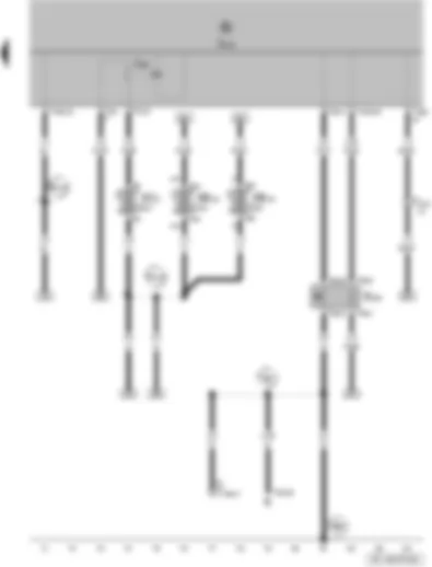 Wiring Diagram  VW FOX 2005 - Heated rear window switch - heated rear window control relay - onboard supply control unit