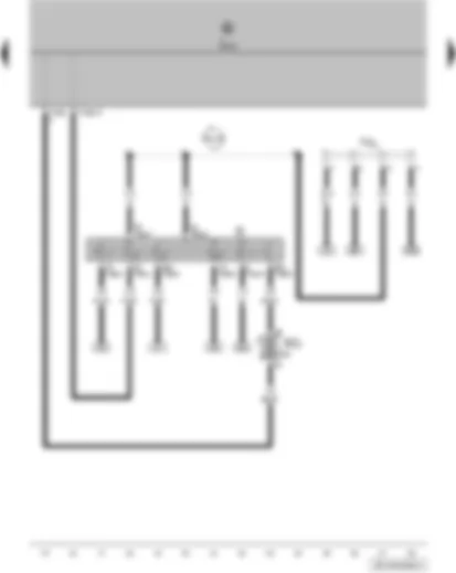 Wiring Diagram  VW FOX 2007 - Ignition/starter switch - onboard supply control unit - terminal 30 wiring junction