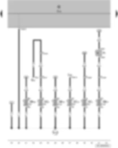 Wiring Diagram  VW FOX 2007 - Reversing light switch - onboard supply control unit