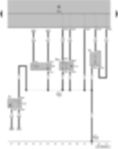 Wiring Diagram  VW FOX 2006 - Hazard warning lights button - onboard supply control unit - cigarette lighter - 12 V socket - front interior light