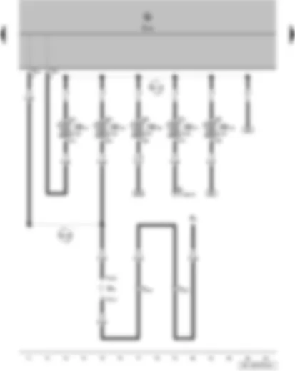 Wiring Diagram  VW FOX 2007 - Onboard supply control unit - luggage compartment light