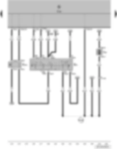 Wiring Diagram  VW FOX 2006 - Intermittent wiper switch - heated rear window switch - onboard supply control unit - windscreen and rear window washer pump