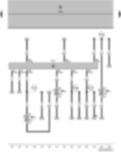 Wiring Diagram  VW FOX 2006 - Daytime running lights relay - side and tail lights - onboard supply control unit