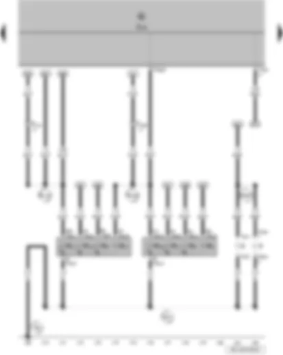 Wiring Diagram  VW FOX 2006 - Onboard supply control unit - right tail light bulb - rear right turn signal bulb - right brake light bulb - right reversing light bulb - number plate light