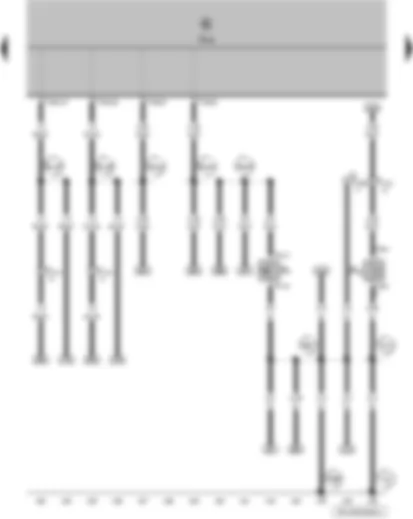 Wiring Diagram  VW FOX 2007 - Handbrake warning switch - brake fluid level warning contact - onboard supply control unit