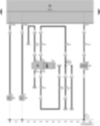 Wiring Diagram  VW FOX 2007 - Driver door contact switch - front passenger door contact switch - horn and dual tone horn - onboard supply control unit - rear window wiper motor