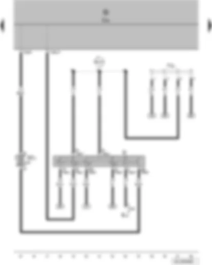 Wiring Diagram  VW FOX 2006 - Ignition/starter switch - onboard supply control unit - terminal 30 wiring junction