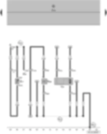 Wiring Diagram  VW FOX 2016 - Ambient temperature sensor - onboard supply control unit - air conditioner compressor regulating valve - radiator fan on right of radiator