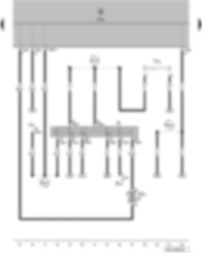 Wiring Diagram  VW FOX 2006 - Ignition/starter switch - onboard supply control unit - terminal 30 wiring junction