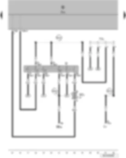 Wiring Diagram  VW FOX 2007 - Ignition/starter switch - fuel pump relay - onboard supply control unit - terminal 30 wiring junction