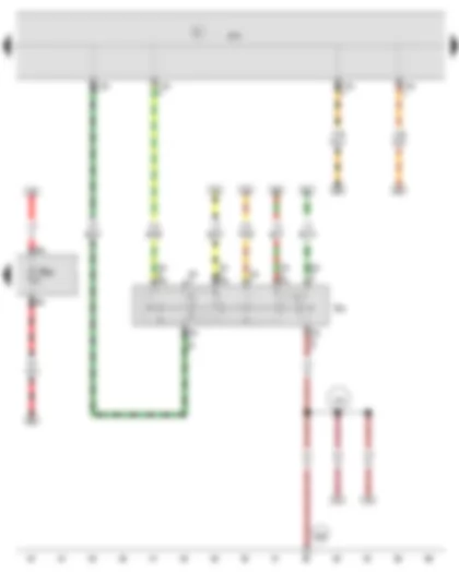 Wiring Diagram  VW FOX 2015 - Intermittent wiper switch - Onboard supply control unit