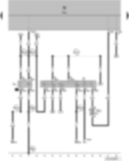 Wiring Diagram  VW FOX 2007 - Ignition/starter switch - X-contact relief relay - onboard supply control unit