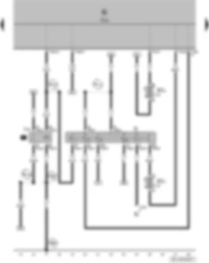 Wiring Diagram  VW FOX 2009 - Ignition/starter switch - X-contact relief relay - onboard supply control unit