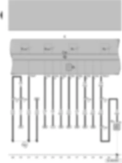 Wiring Diagram  VW FOX 2008 - Oil pressure switch - control unit in dash panel insert - dash panel insert - alternator warning lamp - oil pressure warning lamp