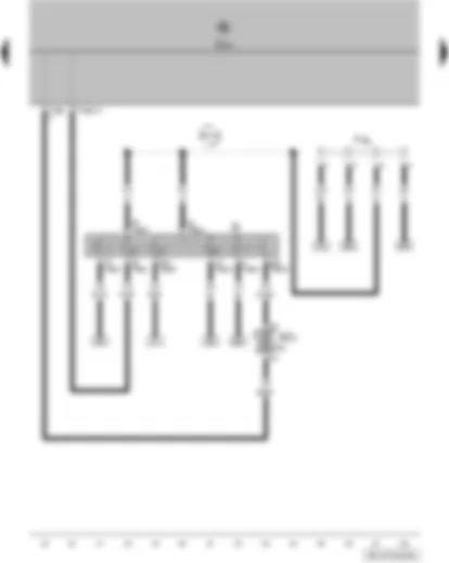 Wiring Diagram  VW FOX 2008 - Ignition/starter switch - onboard supply control unit - terminal 30 wiring junction