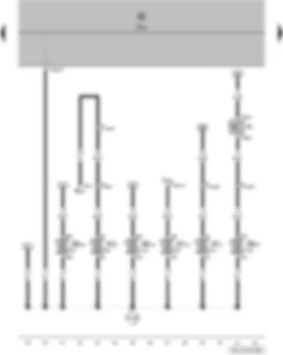 Wiring Diagram  VW FOX 2015 - Reversing light switch - onboard supply control unit