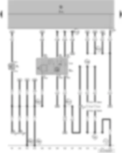 Wiring Diagram  VW FOX 2012 - Front and rear fog light switch - handbrake warning switch - left fog light bulb
