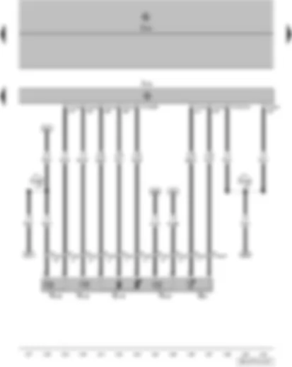 Wiring Diagram  VW FOX 2016 - Fuel temperature sender - modulating piston movement sender - onboard supply control unit - commencement of injection valve - fuel shut-off valve