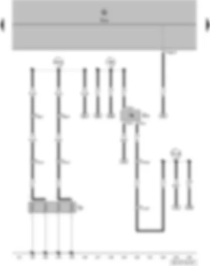 Wiring Diagram  VW FOX 2010 - Speedometer sender - onboard supply control unit - engine glow plug