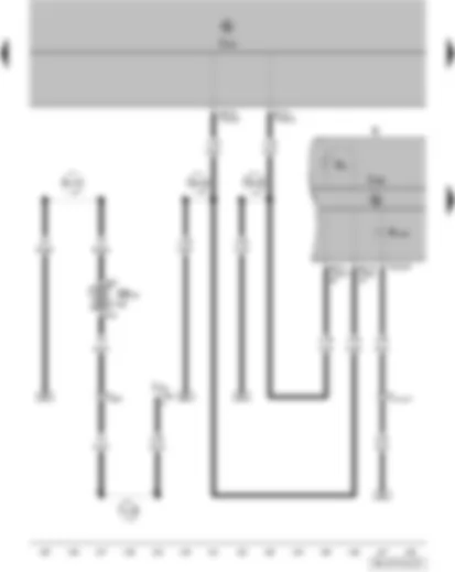 Wiring Diagram  VW FOX 2015 - Control unit in dash panel insert - onboard supply control unit - dash panel insert - alternator warning lamp - brake system warning lamp