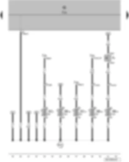 Wiring Diagram  VW FOX 2013 - Reversing light switch - onboard supply control unit