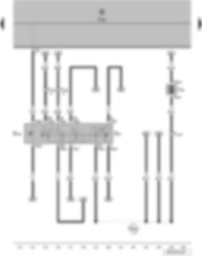 Wiring Diagram  VW FOX 2015 - Intermittent wiper switch - heated rear window switch - onboard supply control unit - windscreen and rear window washer pump