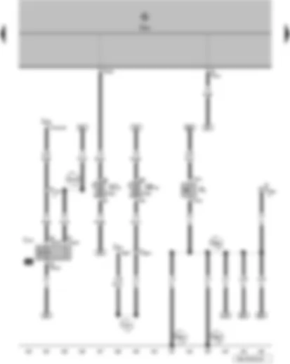 Wiring Diagram  VW FOX 2016 - Handbrake warning switch - terminal 30 voltage supply relay - onboard supply control unit