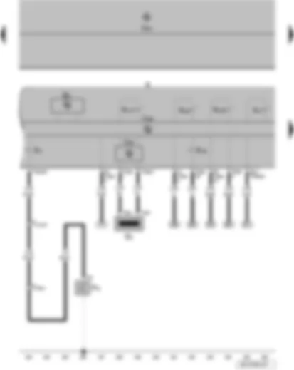 Wiring Diagram  VW FOX 2015 - Immobilizer reader coil - oil pressure switch - rev. counter - control unit in dash panel insert - immobilizer control unit - dash panel insert - alternator warning lamp